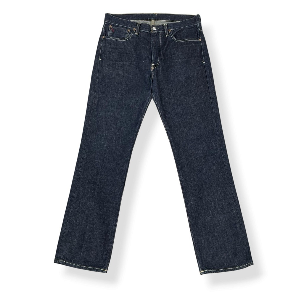 Polo Ralph Jeans Men 32x32 (ACTUAL 32x33) Blue Vintage 67 Straight Denim